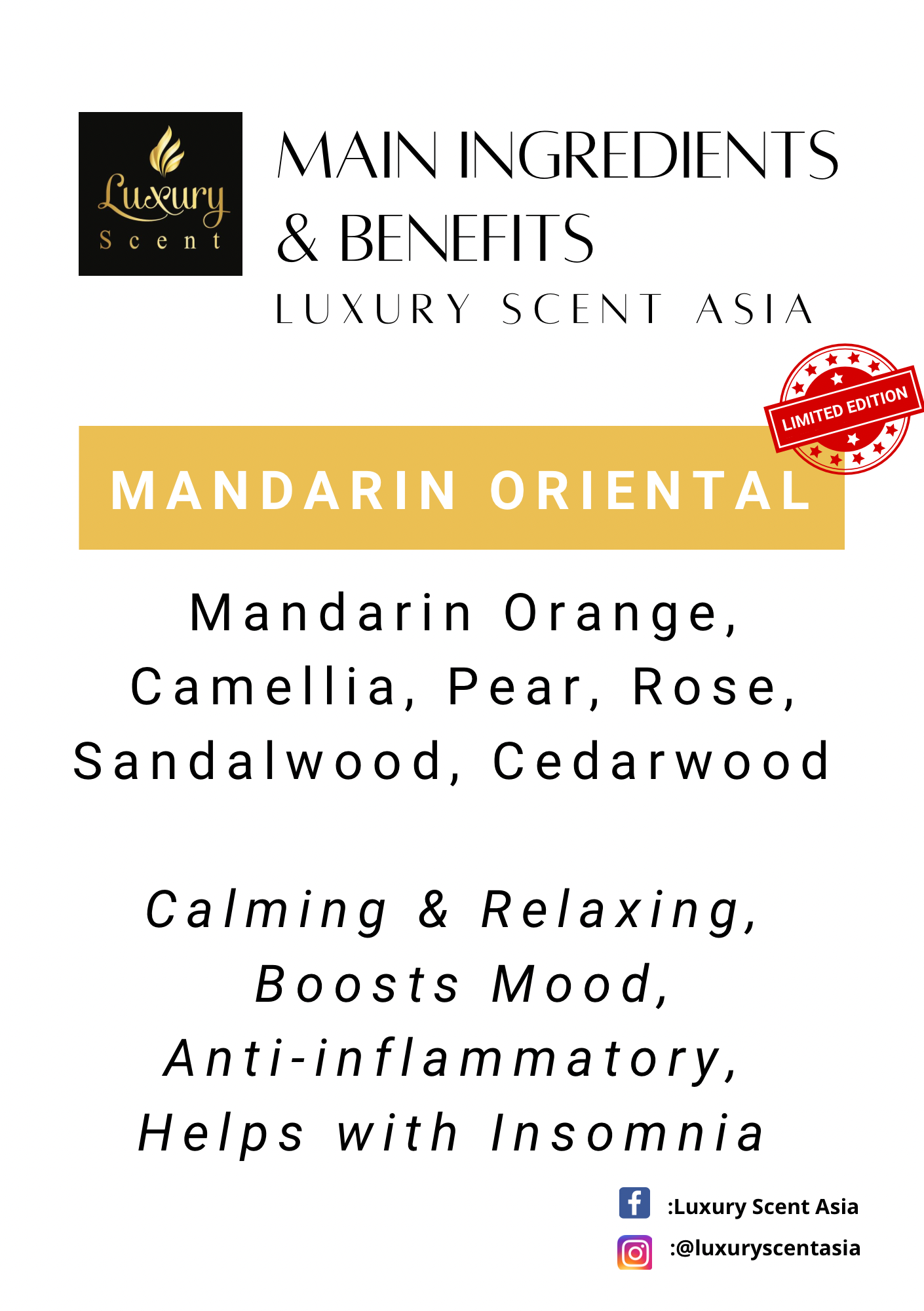 *Limited Edition* Mandarin Oriental-inspired